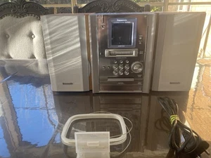 Panasonic SA-PM25 Mini Stereo System & Speakers - CD, Tape, Radio Tested Works - Picture 1 of 5