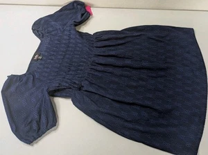 By&By Dress Girls XL (16) Navy Blue Pouf Short Sleeve - Picture 1 of 5