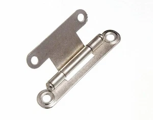 Paar flache verdeckte Scharniere BZP Stahl 63 mm x 29 mm - NEU Onestopdiy - Bild 1 von 1