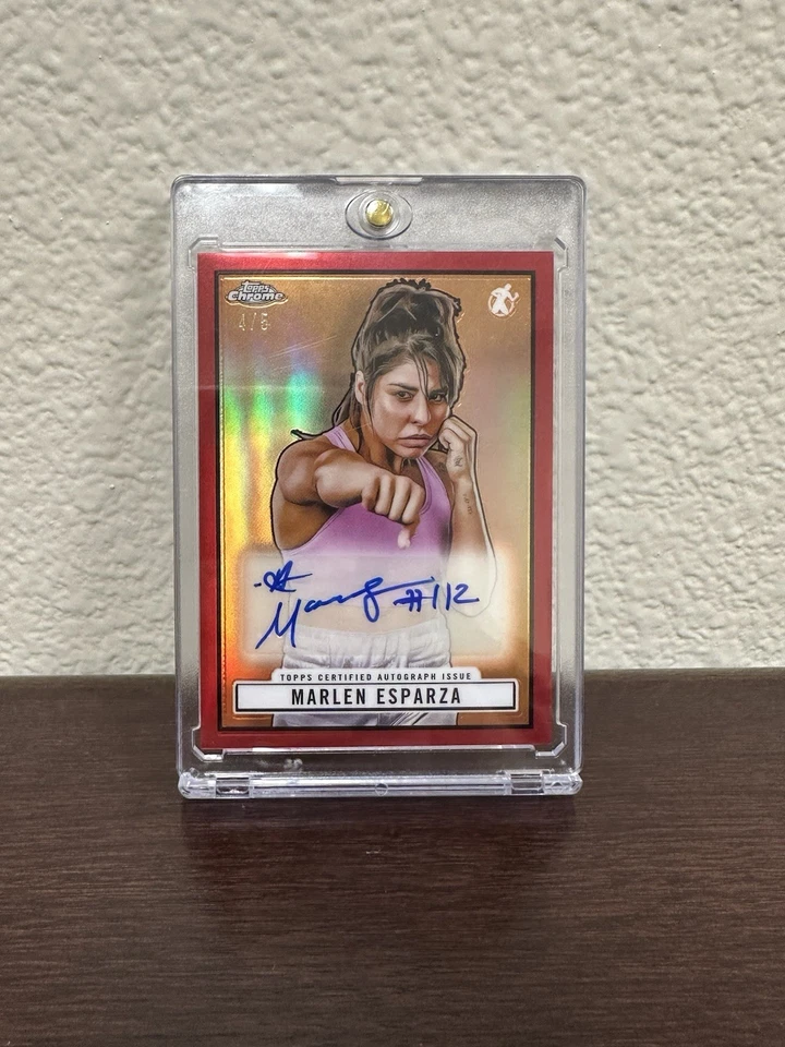 2024 Topps Cromo Boxeo Marlen Esparza Auto 1951 Ringside Refractor Rojo/5 Foto 1 de 3