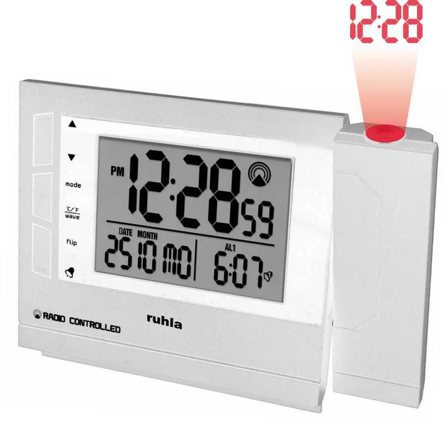 Garde Ruhla Funkwecker mit Projektion weiss RC-Clock 1561-2 - Bild 1 von 1