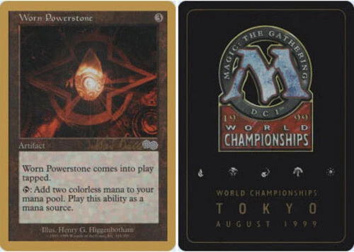 Worn Powerstone - Kai Budde - 1999 ~ Moderately Played World Championship J MTG  - Image 1 of 1