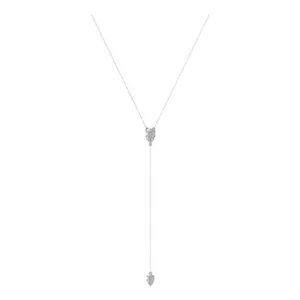 Sterling Silver Natural Diamond Fashion Necklace 18" Silver Chain Holiday Gift - Picture 1 of 5