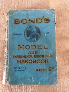 Bonds Model And Experimental Engineering Handbook 1936 - 37 Original Copy - Picture 1 of 12