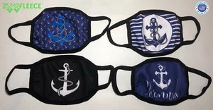 Anchor Coastal Beach Nautical Boat Ship Ocean Face Mask Washable Adult Masks - Picture 1 of 13