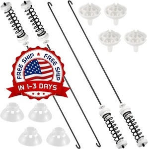 4 Piezas Pendelleuchte Varilla De Lavadora De Metal Farbe Blanco Y Negro AC/DC NEU. - Bild 1 von 8