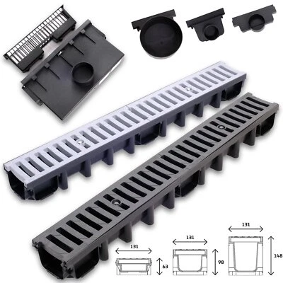 Entwässerungsrinne - Hochwertige Ablaufrinne für Garten, Hof & Terrasse A15 B125 - Bild 1 von 4