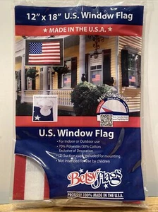 Patriotische amerikanische Fensterflagge, 12" x 18", Saugnäpfe - eBay ID MouthyMo  - Bild 1 von 6