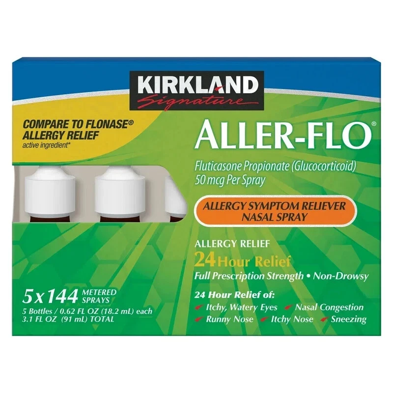 Aller-Flo 50mcg. Spray para alergias, 720 aerosoles medidos, 5x144 aerosoles medidos Foto 1 de 3