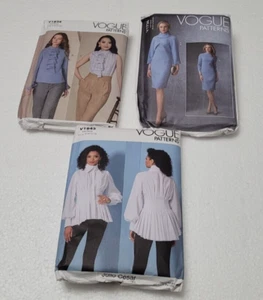 Vogue Patterns V1824, V1736, V1845 Misses Pettite Top Jacket & Dress Shirt READ - Picture 1 of 16