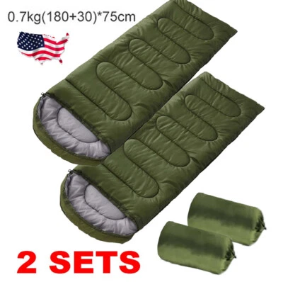 UMEXUS 2PCS Thick Adult Cold Weather Sleeping Bag For Big & Tall Waterproof Winter Bags