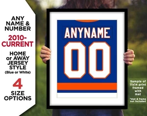 NEW YORK ISLANDERS Custom Custom Photo ANY NAME & NUMBER - 8x10 11x14 or 16x20 - Picture 1 of 5
