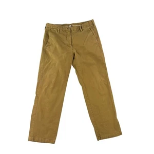 American Giant Pants Women 10 Brown Chino Ankle Straight Leg Preppy Career USA - Picture 1 of 9