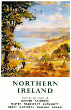 Vintage Northern Ireland Travel Poster British Railway A2/A3/A4 TX452 