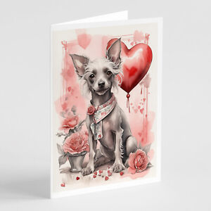 Chinese Crested Valentine Roses Cards Envelopes Pack of 8 DAC4406GCA7P