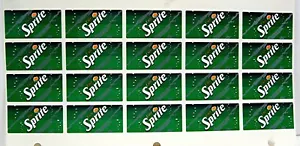 20 Enjoy Sprite Soda Pop Stickers Coca Cola USA 1989 Adv Sheet - Picture 1 of 2