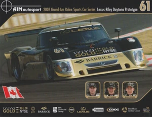 2007 AIM Autosport Lexus Daytona Prototype DP Grand Am Hero Card - Picture 1 of 2