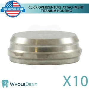 10x Tapa de carcasa de metal Click accesorio de sobredentadura pilar dental - Imagen 1 de 3