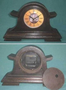 U57 - Kleine Kaminuhr, römische Ziffern, Antikfinish - Bild 1 von 1