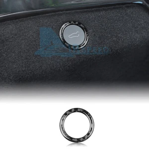 Black Carbon Fiber Rear Trunk Switch Button Ring For Tesla Model 3 Highland 2024 - Imagen 1 de 9