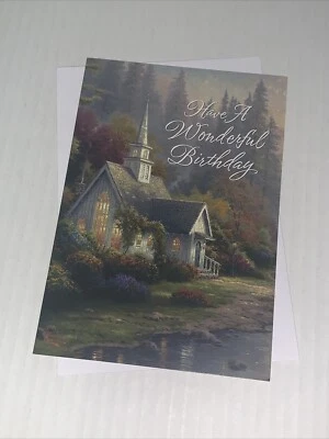 Hallmark DaySpring Thomas Kinkade Birthday Card: Blessing Upon You Psalm 129:8