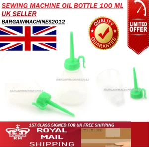 CLEAR WHITE SEWING MACHINE OIL BOTTLE 100 ML - Picture 1 of 5