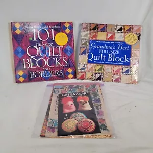 Quilt Books 101 Quilt Blocks & Grandma's Best Full-Size Quilt Blocks Rugs - Picture 1 of 7