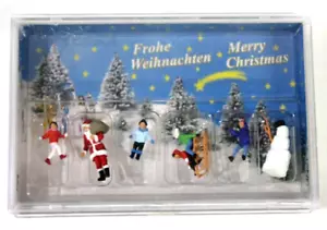 Preiser Painted Santa w/Children & Snowman, Figures in 1/87 HO Scale 10626 - Picture 1 of 1