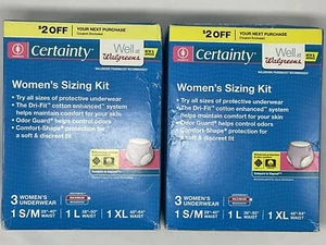 Walgreens Certainty Women's Underwear (Pack of 2) Total 6 (2 S/M/ 2 Large/ 2 XL) - Picture 1 of 3