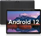 10 Zoll Tablet mit Android 12 OS, 2 GB RAM 32GB ROM, 1,6 GHz Quad-Core Prozessor, IPS