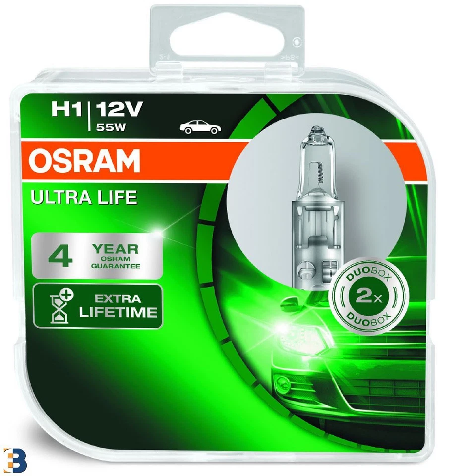 2x OSRAM H1 ULTRA LIFE P14,5s 12V 55W Halogen Scheinwerfer 64150ULT-HCB - Bild 1 von 1