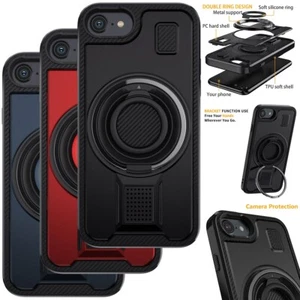 Funda rígida resistente con soporte de doble anillo a prueba de golpes para Apple iPhone 6/6s 4.7 - Imagen 1 de 44