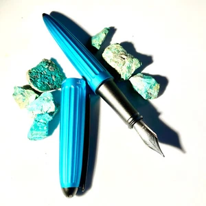 Diplomat Pen,Füllfederhalter,Fountain Pen,Aero in TÜRKIS,Aluminium,M - Bild 1 von 5