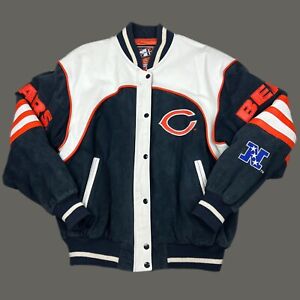 Vintage Chicago Bears G-III & Carl Banks Mens Leather Jacket Lined L NFL