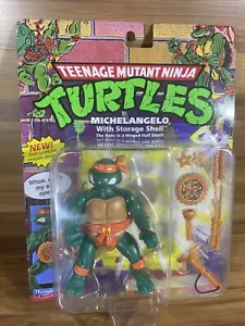 Teenage Mutant Ninja Turtles Michelangelo Figure with Storage Shell Toy NEW - Picture 1 of 2
