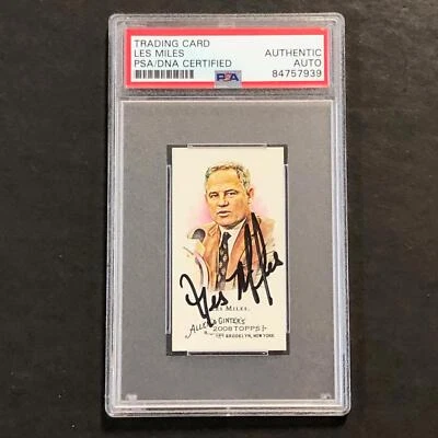 2008 Topps #187 Les Miles signed card PSA/DNA slabbed AUTO Autographed LSU - Image 1 of 2