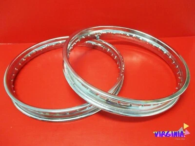 Fit Yamaha YZ426F  2002  Chrome Steel Wheel Rim Set 2Pcs. VI425 Foto 1 de 4