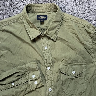 CPO Provisions Mens Medium Long Sleeve Shirt Olive Green  - Image 1 of 4
