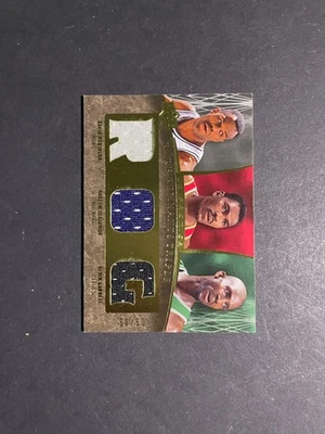 2007-08 UD Premier Olajuwon / Garnett / Robinson #/50 Rare Remnants Triple Patch - Image 1 of 2