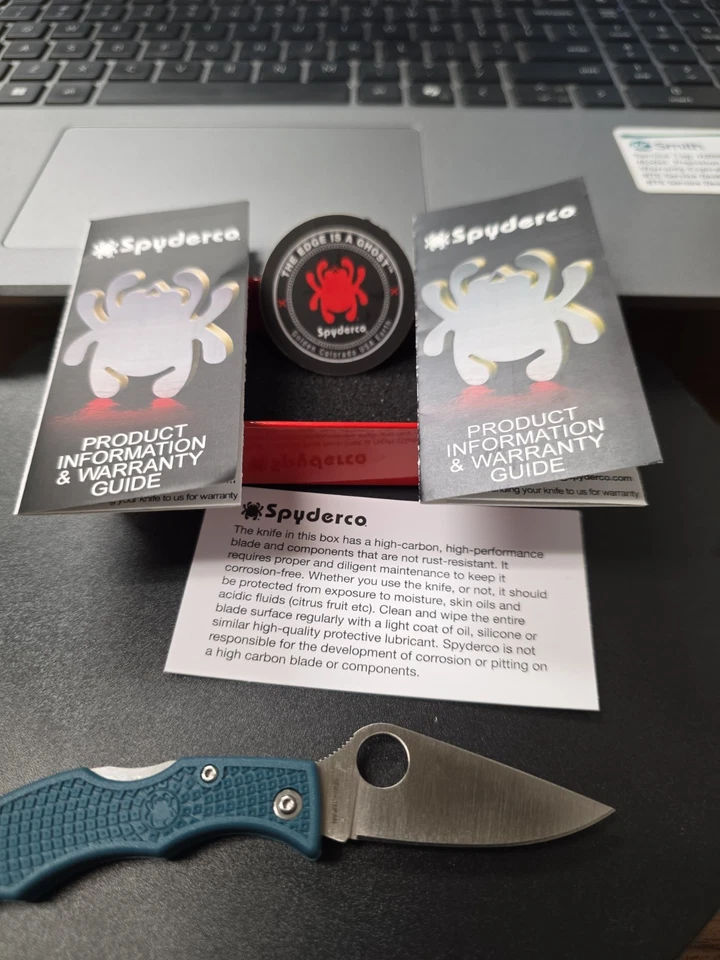 Spyderco Ladybug 3 Lockback Knife Blue FRN K390 Steel LFP3K390 Pocket Knives