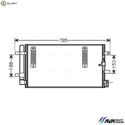 CONDENSER AIR CONDITIONING AIA5297D FOR AUDI A4/S4/Allroad Q5/SUV CAHB 2.0L 4cyl - Image 1 of 4