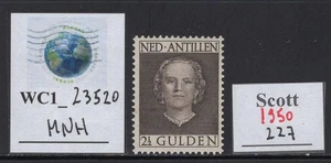 WC1_23520.NETHER.-CURACAO. Rare 1950 2 1/2g QUEEN WILHELMINA stamp.Sc.227. MNH - Picture 1 of 1