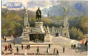 Tuck's Oilette Künstler-AK BRESLAU Kaiser-Wilhelm-Denkmal 1909 - Picture 1 of 1