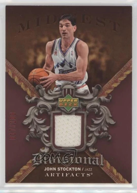 2007-08 Upper Deck Artifacts Divisional Red /100 John Stockton #DA-ST HOF - Image 1 of 2