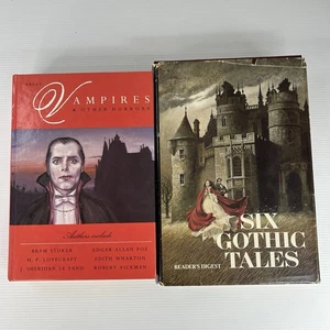 x2 Vintage Vampire Gothic Horror Book Lot Tales & Short Stories Various Authors - Picture 1 of 15