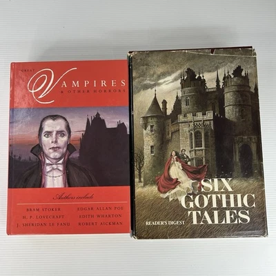 x2 Vintage Vampire Gothic Horror Book Lot Tales & Short Stories Various Authors - Image 1 of 4
