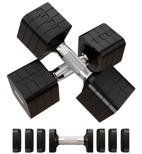 20LBS Adjustable Dumbbell Set, 4 in 1 Free Weights for Women Men, Hand Weight... - Picture 1 of 7