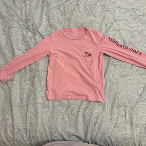 Vineyard Vines Princess Whale Girls Size 5 Pink Long Sleeve Shirt - Picture 1 of 3