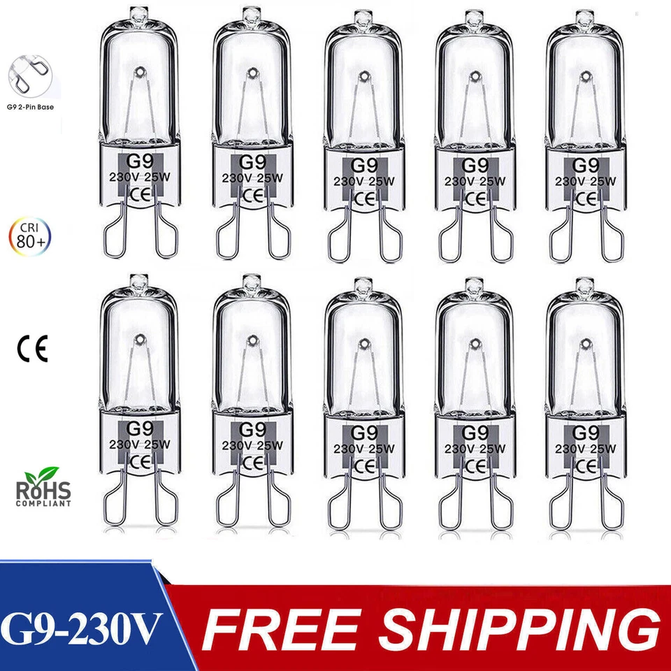 2/10X G9 HALOGEN BULB Filament LAMP 25W/40W/60W Warm WHITE Replace LED BULB - Image 1 of 4