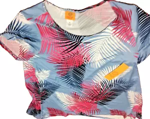 Pullover donna Ruby Rd taglia XL manica corta stampa foglia di palmo - Foto 1 di 7